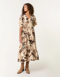 Abstract Animal Print Dress