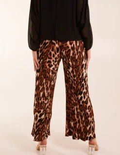 Abstract Cheetah Pleated Trousers