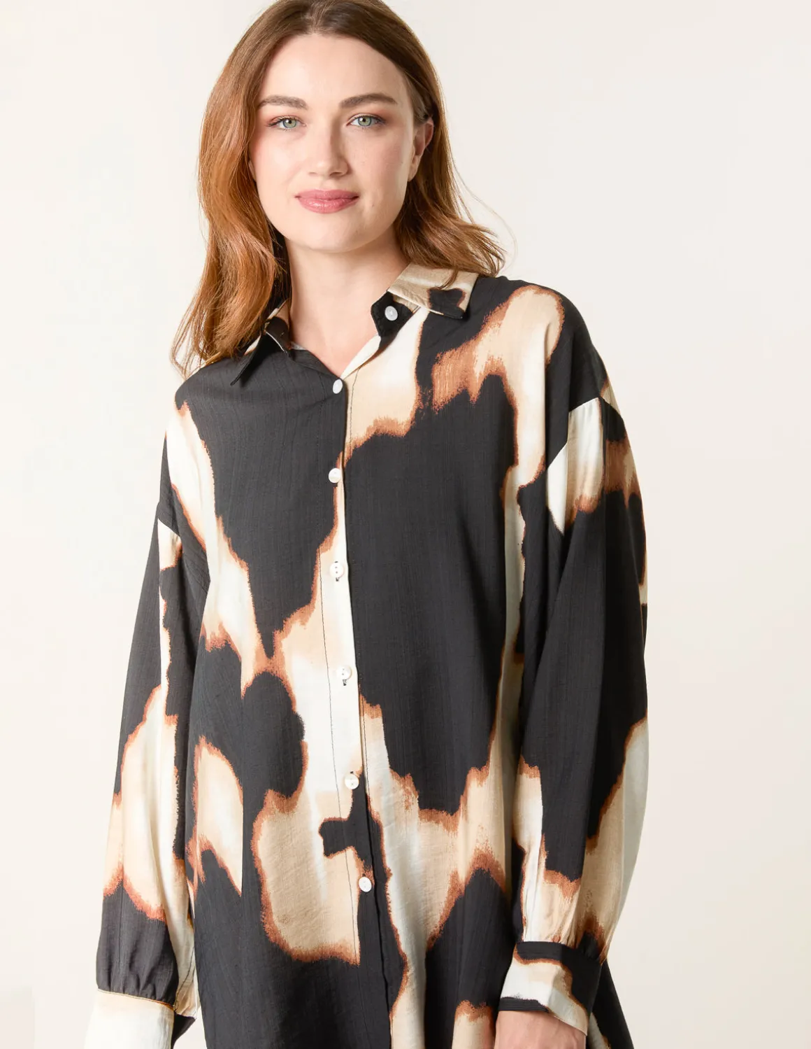 Abstract Cow-Print Shirt