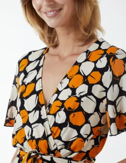 Abstract Honeycomb Cross Over Jumpsuit