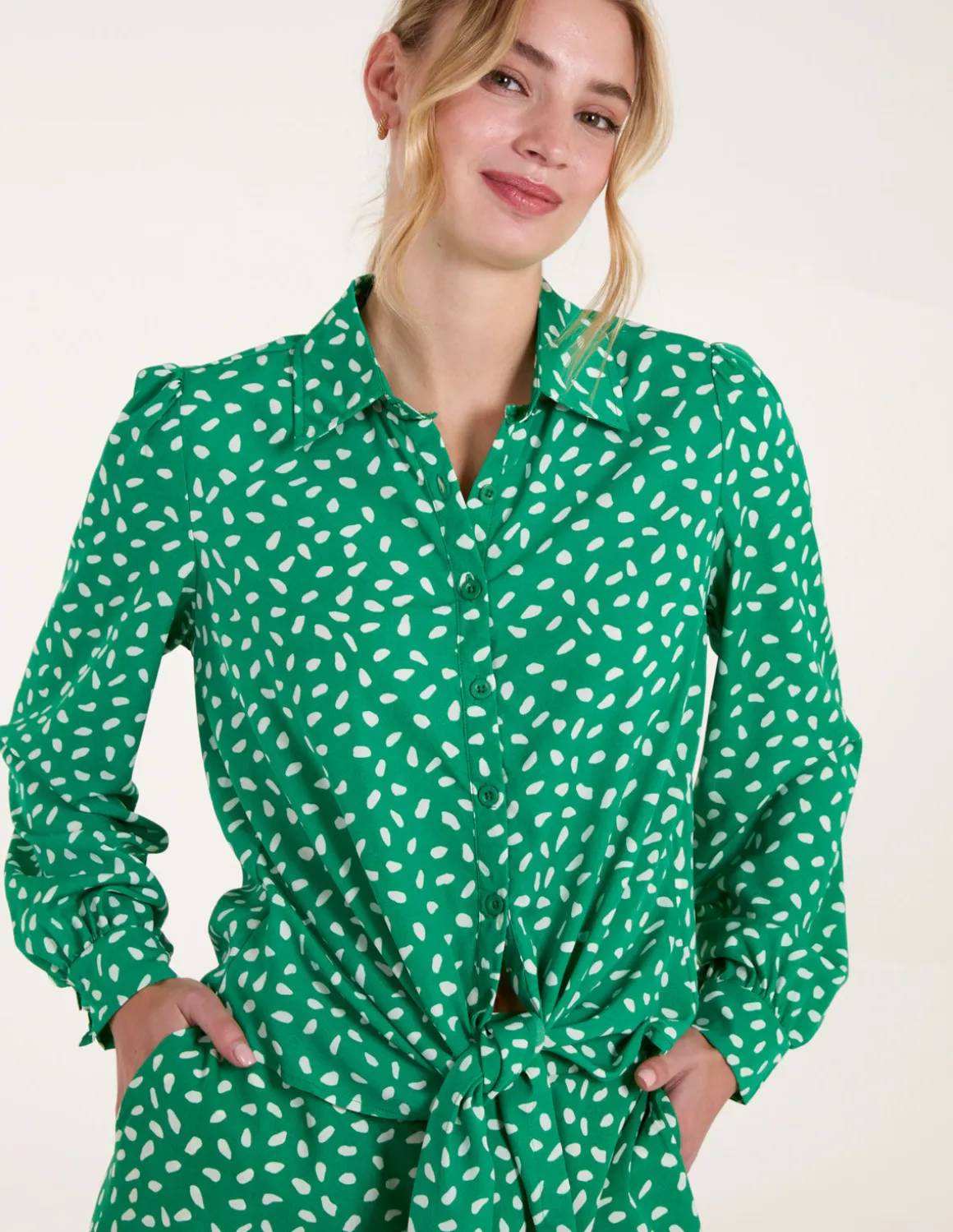 Abstract Polka Dot Oversized Shirt