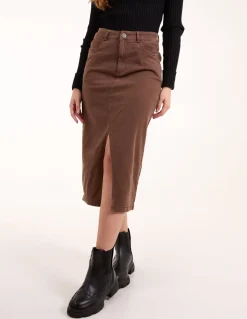 Acid Wash Denim Mid Skirt
