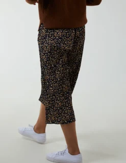 Animal Print Cropped Trousers