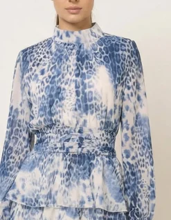 Animal Print Layered Dress