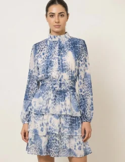 Animal Print Layered Dress