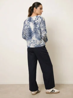 Animal Print Round Neck Top