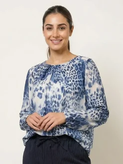 Animal Print Round Neck Top