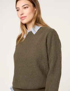 Argyle Texture Knit Jumper