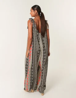 Aztec Tie Shoulder Jumpsuit