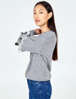 Balloon Sequin Disc Sleeve Jumper
