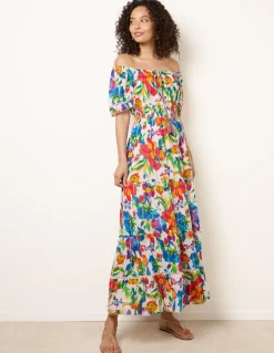 Bardot Tassel Tie Tiered Maxi Dress