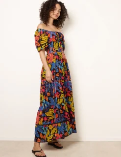 Bardot Tassel Tie Tiered Maxi Dress