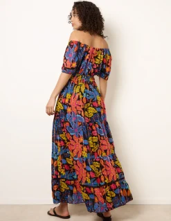 Bardot Tassel Tie Tiered Maxi Dress