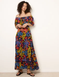 Bardot Tassel Tie Tiered Maxi Dress