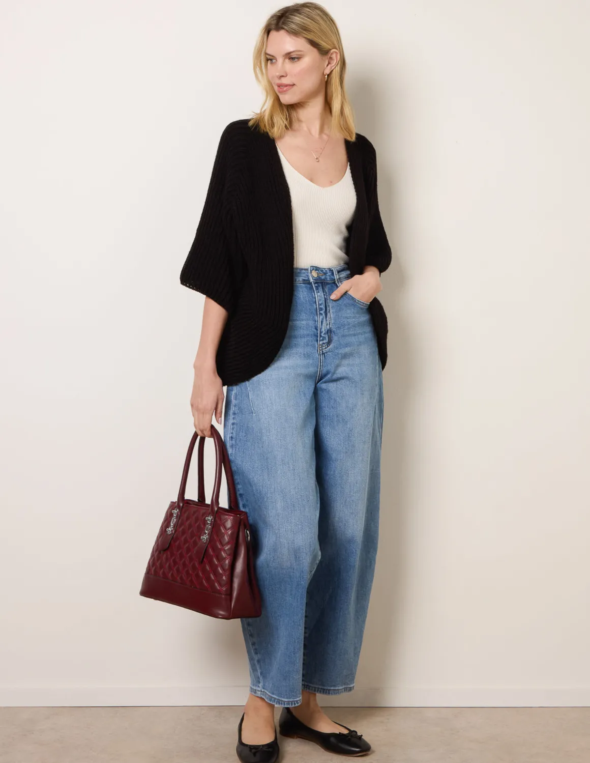 Barrel Leg Stretch Jeans