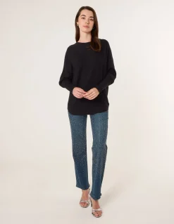 Batwing Jumper With Back Diamante Detailing