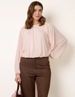 Batwing Puffball Blouse