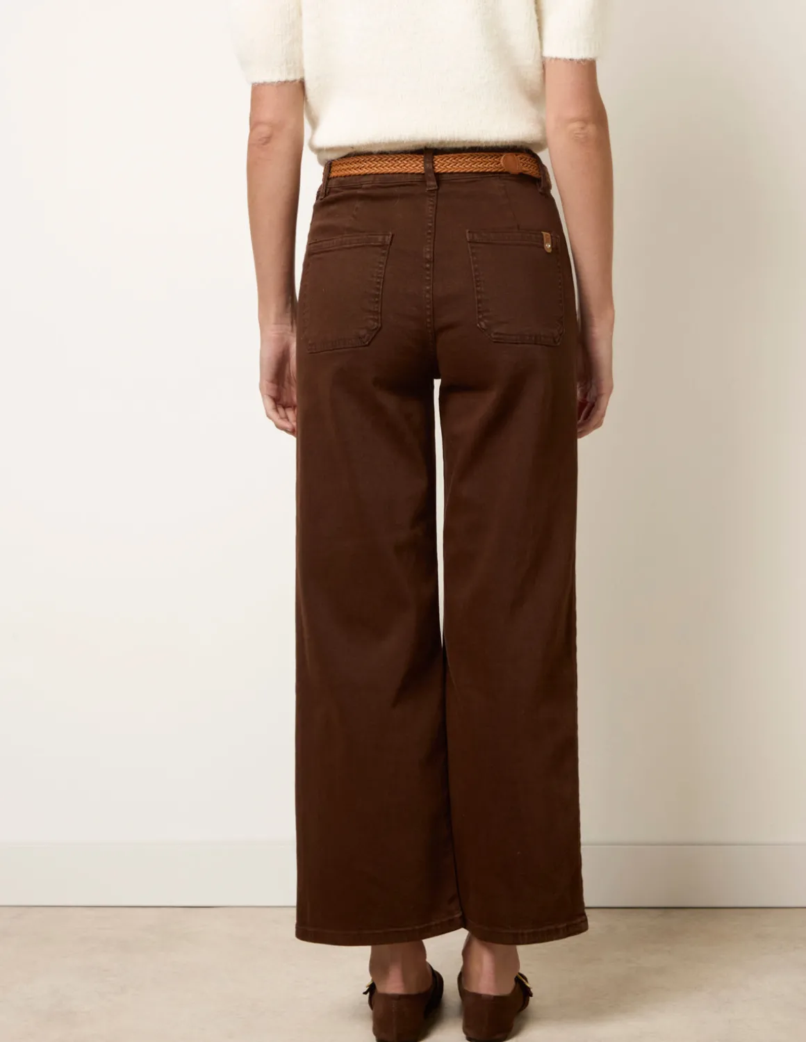 Belted Wide Leg Jeans