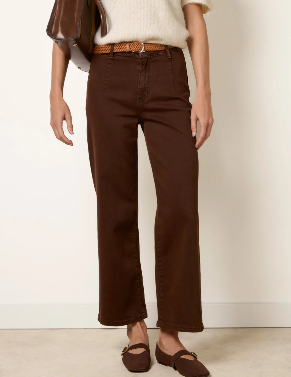 Belted Wide Leg Jeans