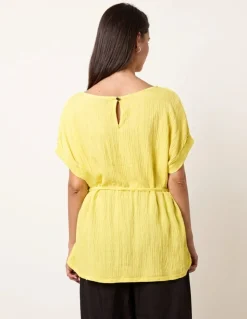 Belted Wide Sleeve Top