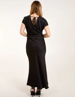Bias Cut Batwing Slip Dress