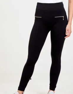 Black Slim Fit Trousers With Zips