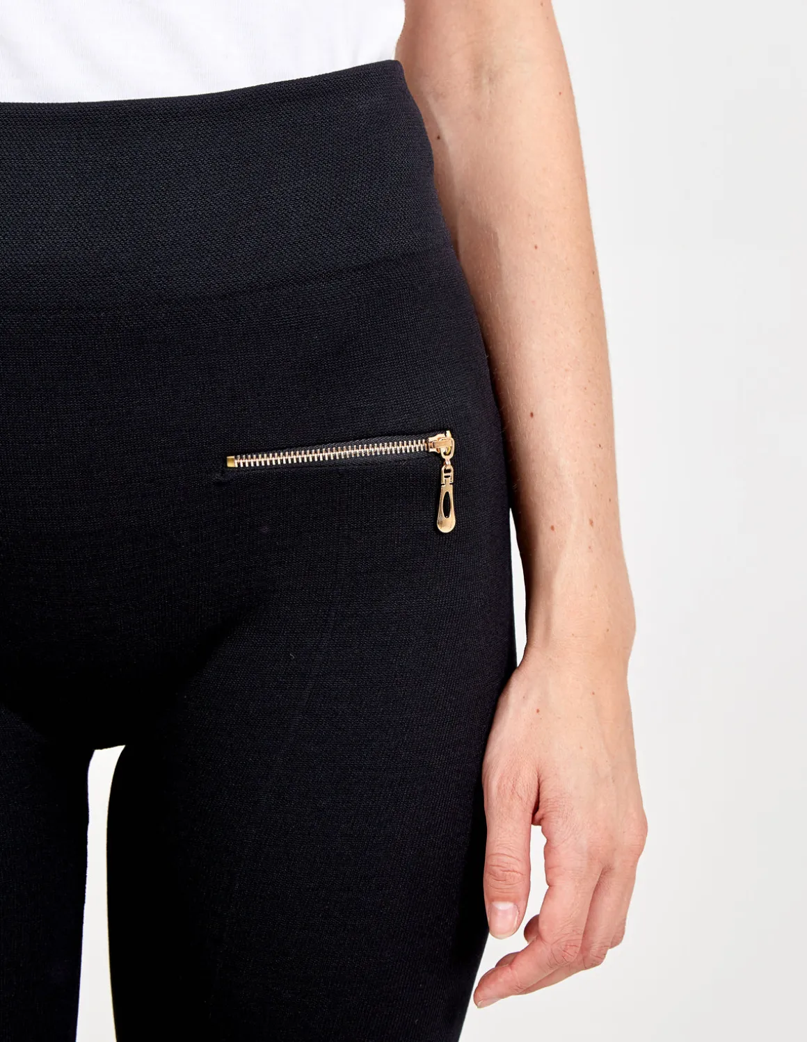 Black Slim Fit Trousers With Zips
