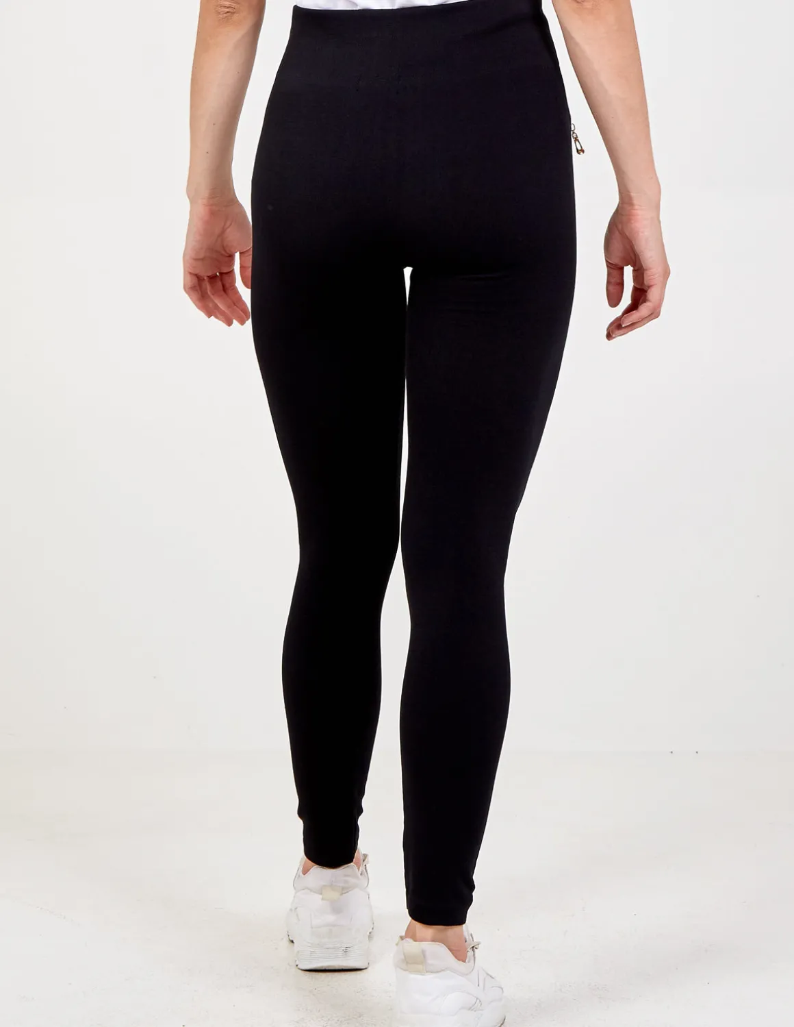 Black Slim Fit Trousers With Zips