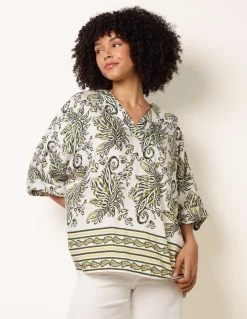 Boxy Short Sleeve Printed Top