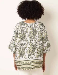 Boxy Short Sleeve Printed Top