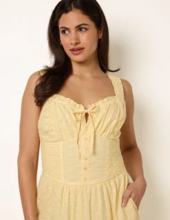 Broderie Button Down Maxi Dress