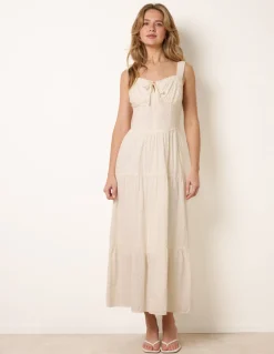 Broderie Button Down Maxi Dress