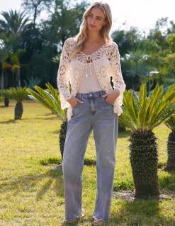 Broidery Side Detail Jeans
