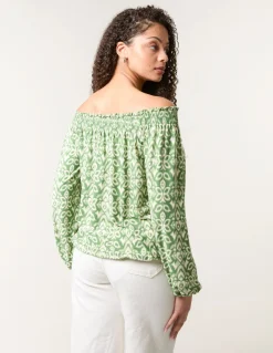 Bubble Hem Bardot Top