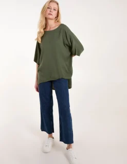 Button Back Viscose Top