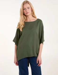 Button Back Viscose Top