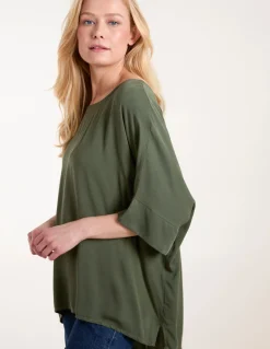 Button Back Viscose Top