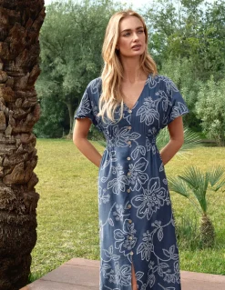 Button Front Midi Dress