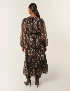 Button Front Midi Dress