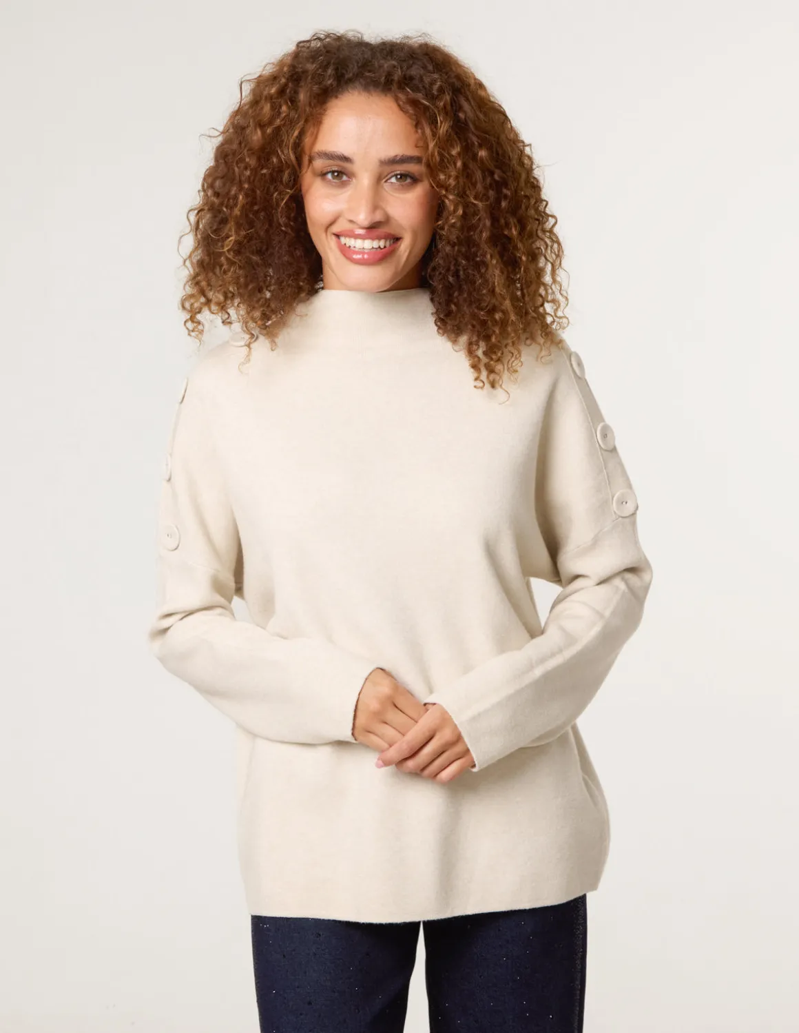 Button Shoulder Jumper