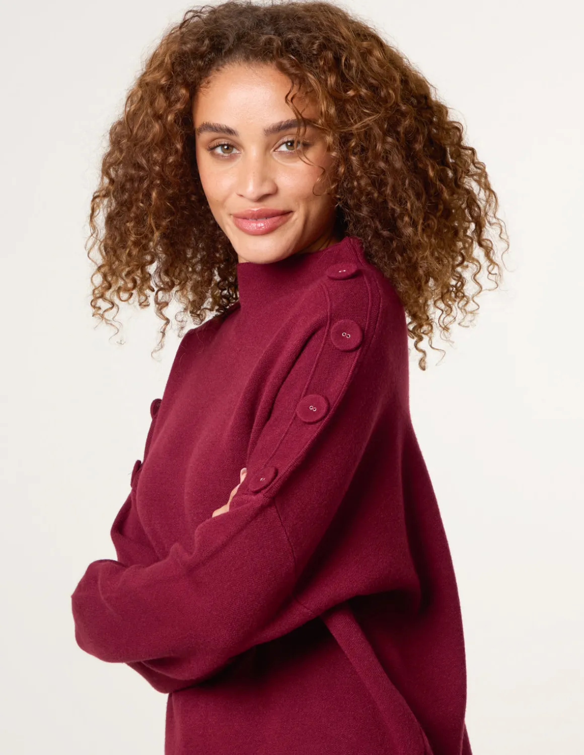 Button Shoulder Jumper
