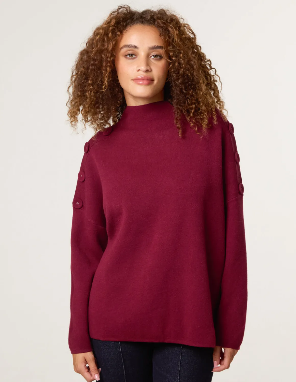Button Shoulder Jumper