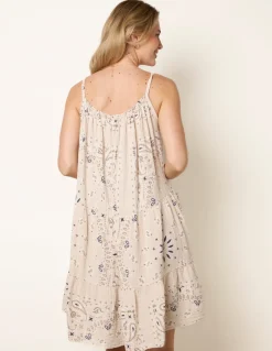Camo Swing Dress in Cheesecloth