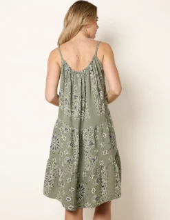 Camo Swing Dress in Cheesecloth