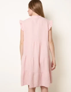 Cheesecloth Frill Sleeve Tunic