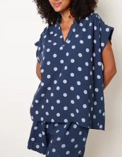 Cheesecloth Polka Dot Short Set