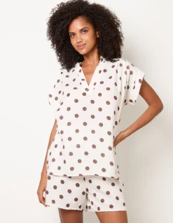 Cheesecloth Polka Dot Short Set