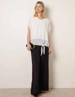 Chiffon Tie Knot Plain Top
