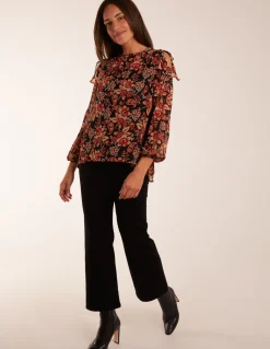 Cold Shoulder Frill Blouse
