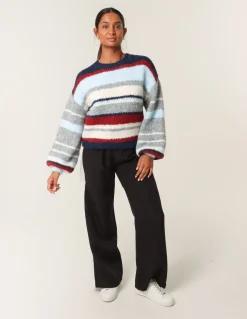 Colourful Block Horizontal Stripes Jumper